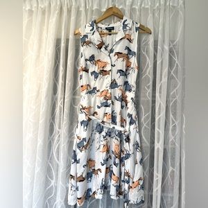 modcloth horse print dress, medium